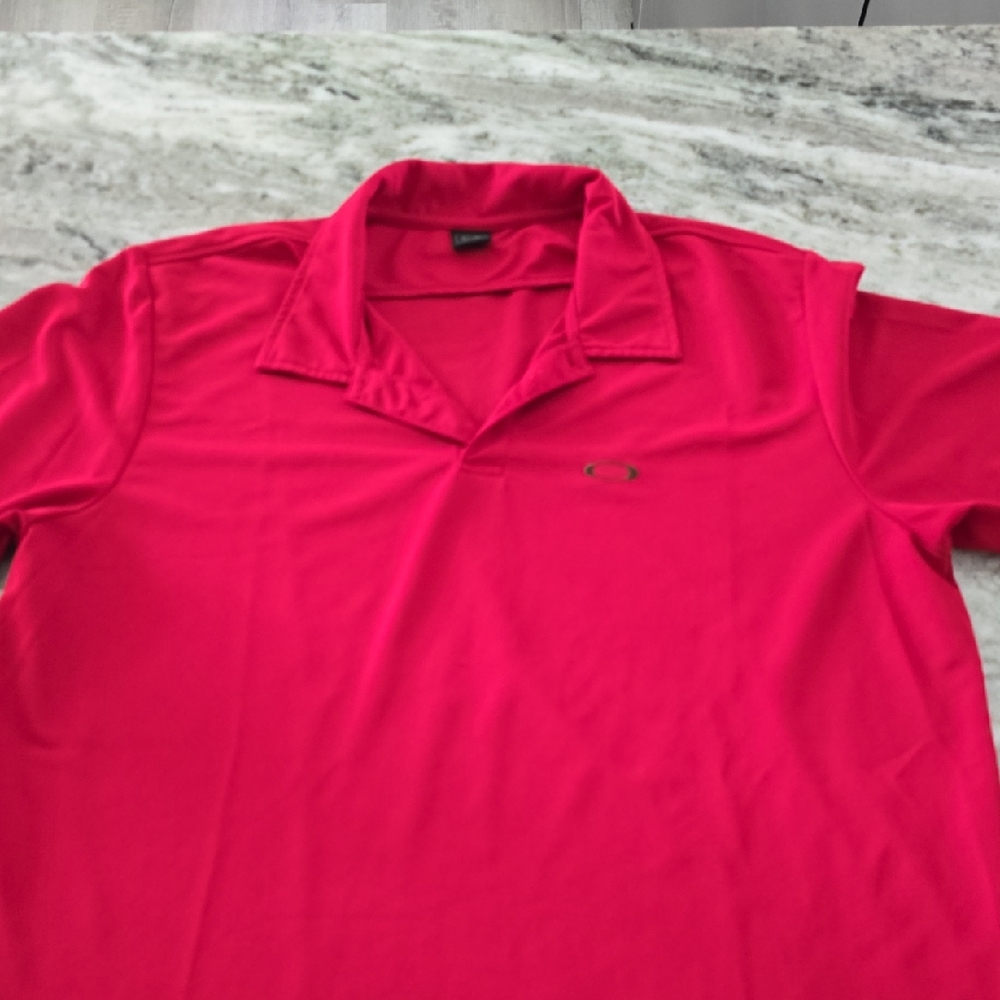 Oakley Red Athletic Polo Shirt